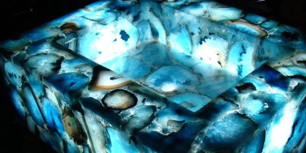 Blue Agate semi precious stone